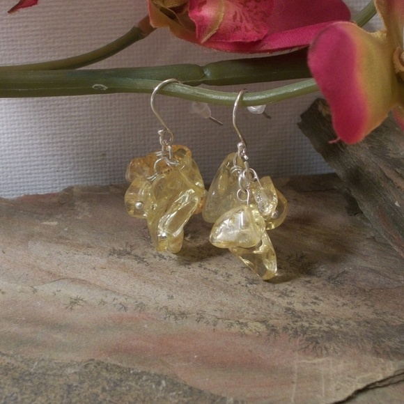 Citrine Drop Earrings & Sterling Silver - Picture 3 of 5